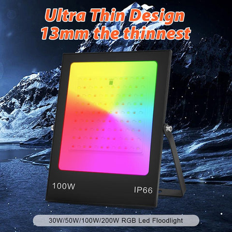 30W 50W 100W 200W RGB Led Flood Light or Warm /Cold White Led Floodlight-TI00899-Veeddydropshipping