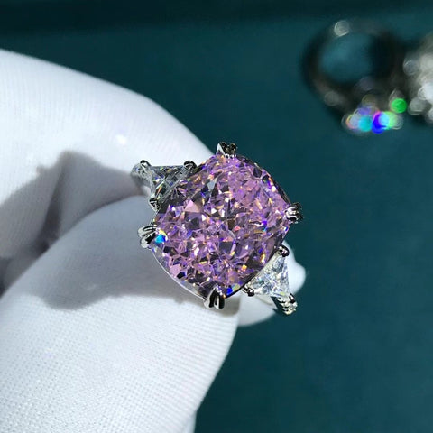 100% 925 Sterling Silver  Moissanite  Diamonds Wedding Engagement Ring-JW00100-Veeddydropshipping