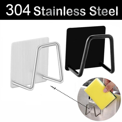 Adhesive Stainless Steel Sponge Holder-HA00856-Veeddydropshipping