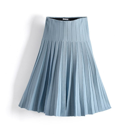 Female Classic Pleated Knit Dresses-WF00415-Veeddydropshipping