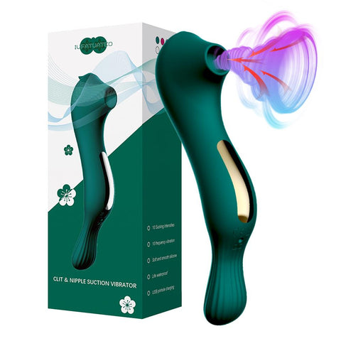 2 in1 Sucking Vibrators Female Masturbator clitoris stimulator Clit sucker Vibrator -BH01232-Veeddydropshipping