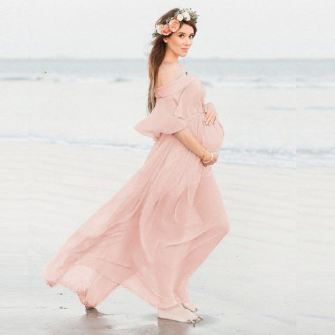 Maternity Dresses For Photo Shoot Chiffon Pregnancy Dress Photography Props-TB00598-Veeddydropshipping