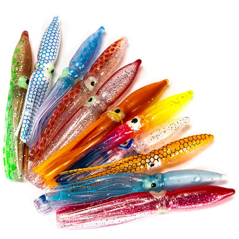 Hot！10pcs Soft Lure Squid Skirts 8cm Rubber Artificial Bait Lures Octopus Wobblers-OS00475-Veeddydropshipping