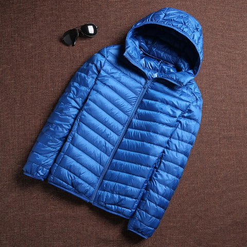 Light Duck Down Jacket Mens Korean Streetwear Feather-MF01235-Veeddydropshipping