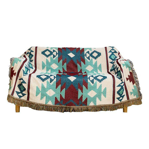Plaid Knitted Blanket Tassel Bohemian Sofa Blankets-HA00430-Veeddydropshipping