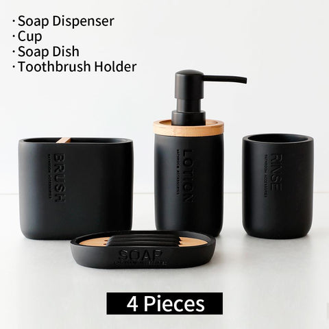 Matte Black Bathroom Accessories Set-HA01011-Veeddydropshipping
