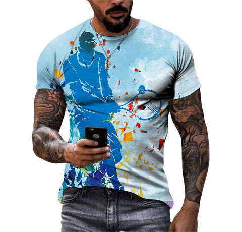 Sports Unisex T-Shirts Casual HD 3D Print Pattern-MF00077-Veeddydropshipping