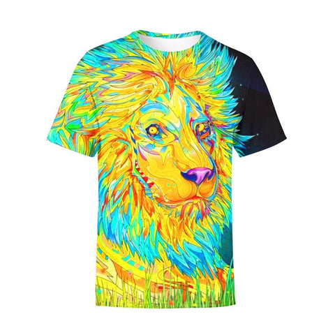 Summer Kids Lion T Shirts Costumes Children Round-Collar T-Shirts-TB01162-Veeddydropshipping