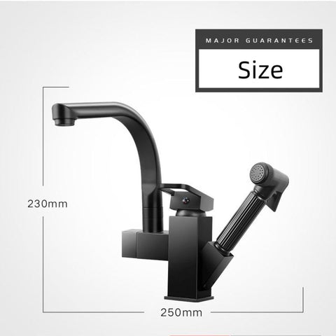 360° Rotating Pull Out Kitchen Faucet-TI00639-Veeddydropshipping