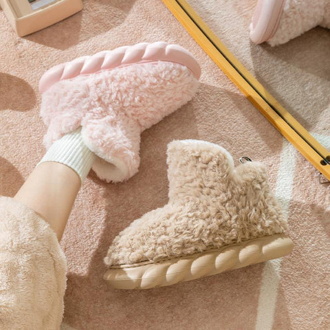 Unisex Cotton Slippers Warm Couple Snow Boots Winter-BS01012-Veeddydropshipping