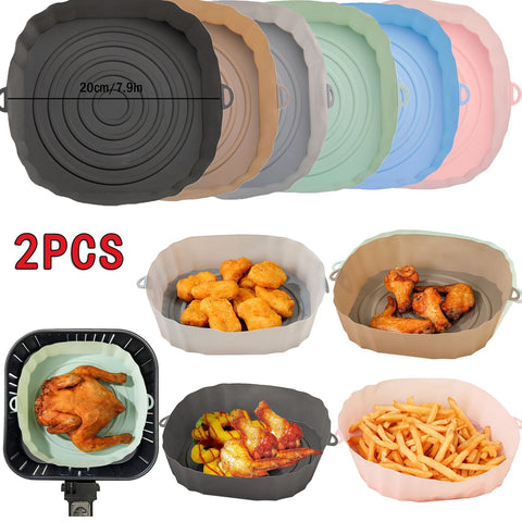 Silicone Air Fryers Oven Baking Tray Pizza-HA01166-Veeddydropshipping