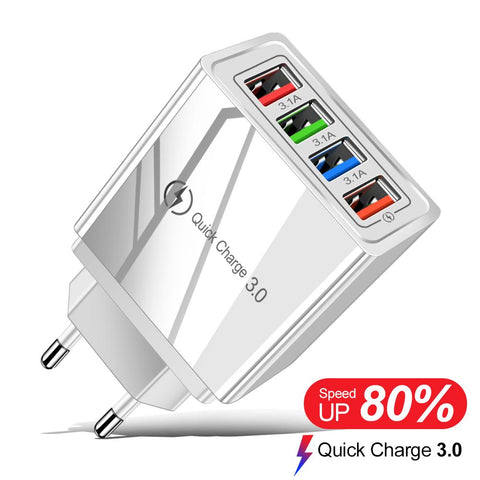 USB Charger Quick Charge 3.0 EU/US Plug For Phone Adapter for iPhone 14 Pro Max-PA00014-Veeddydropshipping