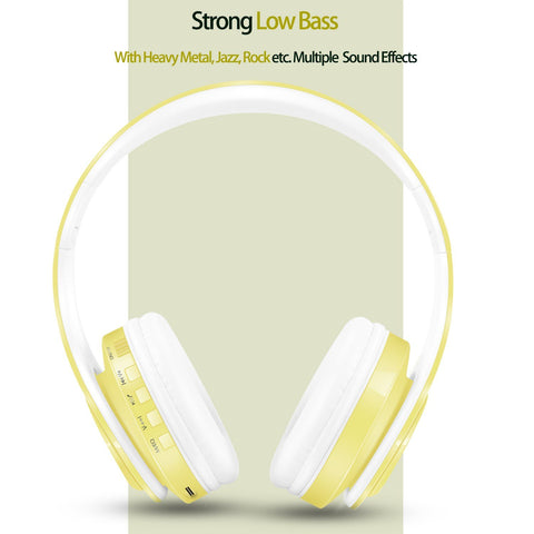 Newly Macaron Colors Stereo Headset Bluetooth Earphone Headphone Wireless -CE01193-Veeddydropshipping