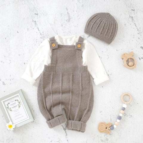 Newborn Baby Romper Knitted Infant Girl Boy Jumpsuit Solid-TB00312-Veeddydropshipping