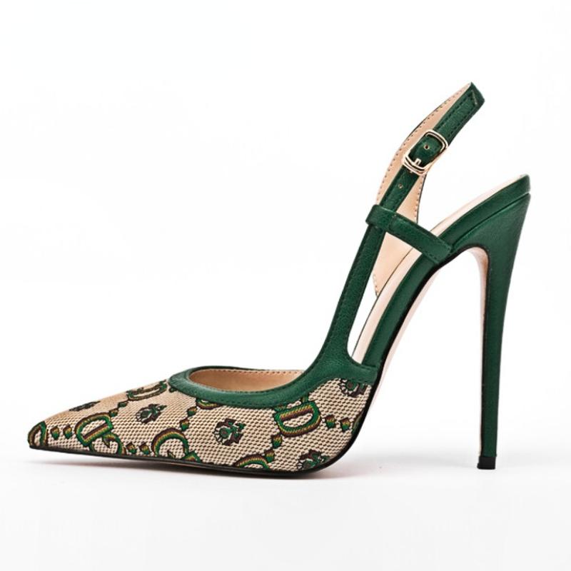 Women Shoes Fashion Letter Style Stiletto Heel Women&#39;s Party-BS00868-Veeddydropshipping