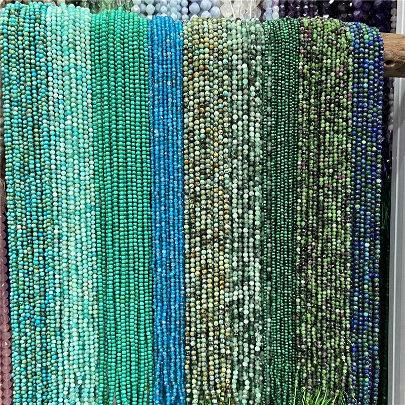 Natural Stone Beads Green Emeralded Loose for Jewelry Making -JW01529-Veeddydropshipping