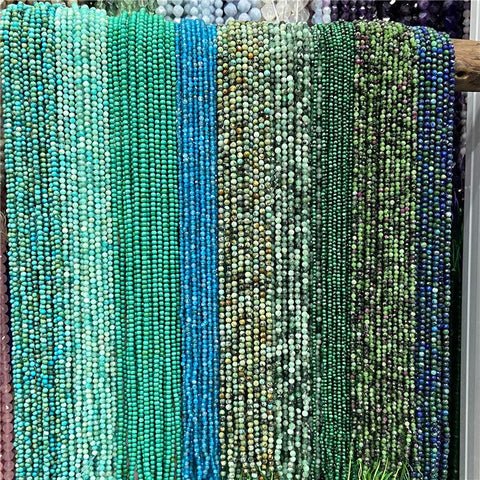 Natural Stone Beads Green Emeralded Loose for Jewelry Making -JW01529-Veeddydropshipping