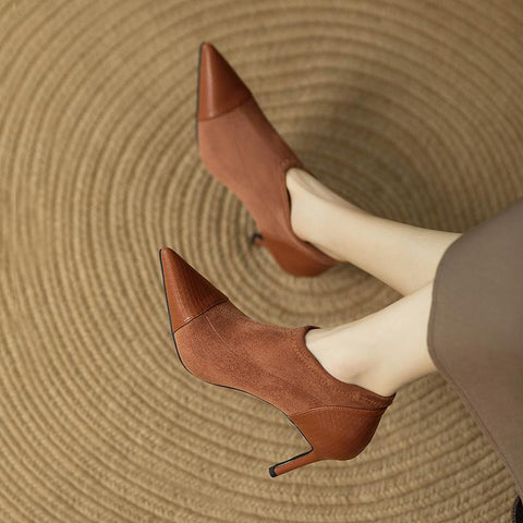 Women Spring Autumn Sexy Stiletto Heel Pointed Toe Bare-BS00996-Veeddydropshipping