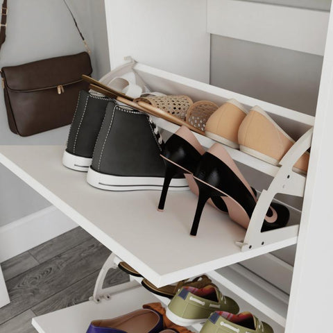 Sauder Shoe Storage Cabinet with Compartments-HA01710-Veeddydropshipping