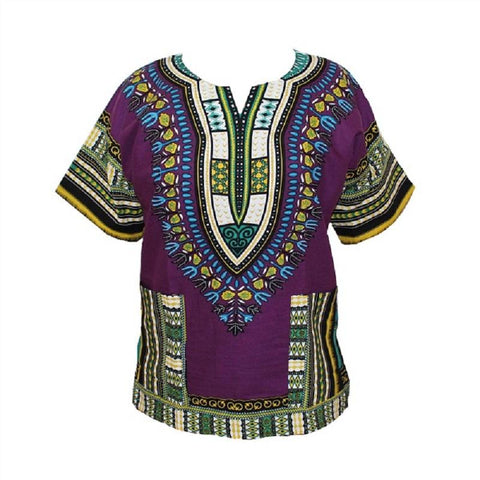 African Fashion Dashiki Design Floral Dress-WF01664-Veeddydropshipping