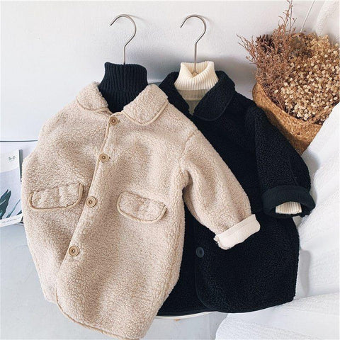Baby Toddler Boy Plaid Lapel Collar Coat Jacket-Veeddydropshipping
