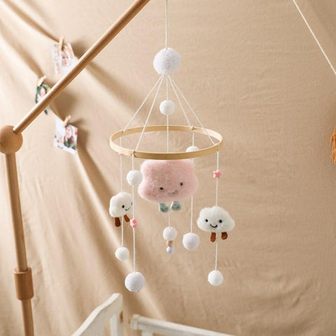 Mini Bed Bell Baby Rattles Crib Mobiles Wooden Pendant Toy for Baby Newborn-TB00511-Veeddydropshipping