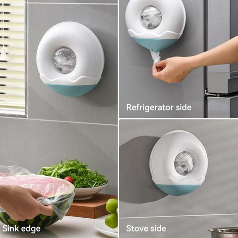 Food Cover Storage Box Wall-mounted Plastic Wrap-HA00837-Veeddydropshipping
