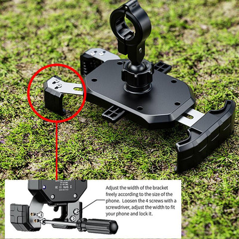 Motorcycle Phone Holder 15W Wireless Charger QC3.0 USB Charging Mount Stand Handlebar Smartphone-PA00605-Veeddydropshipping