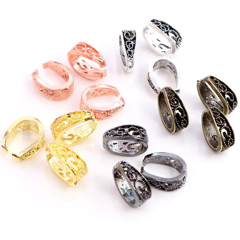 Baroque Style Pendant Pinch Bail Clasps Necklace DIY Jewelry -JW01578-Veeddydropshipping