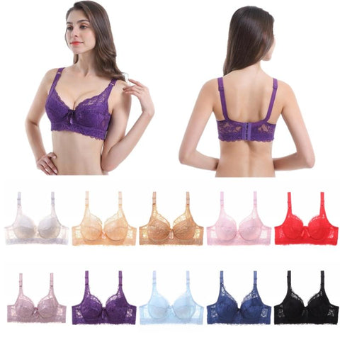 Women Sexy Lace Embroidery Bra Underwired-WF00788-Veeddydropshipping