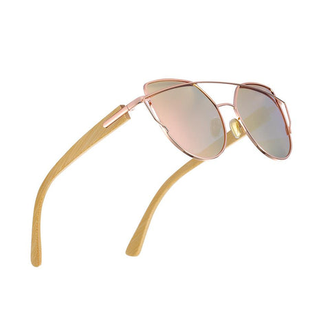 Polarized Sunglasses Wood Women Sun Glasses-WF01296-Veeddydropshipping