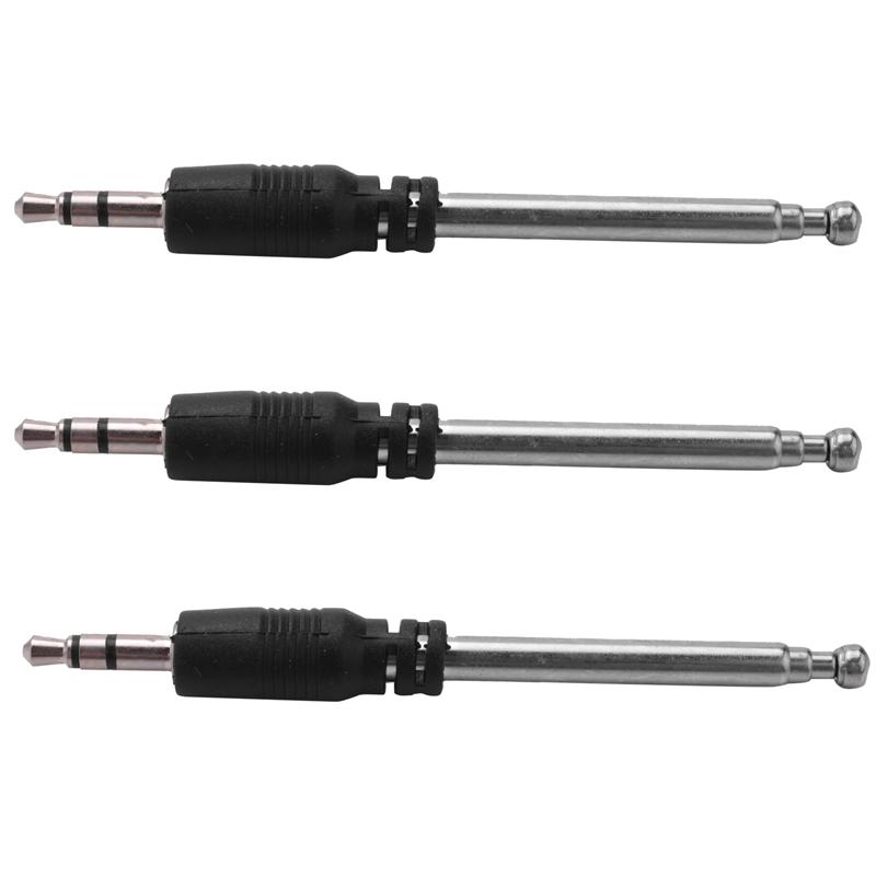 3X Radio Antenna 3.5mm 4 Sections Telescopic FM Antenna Radio for Mobile -CE01029-Veeddydropshipping