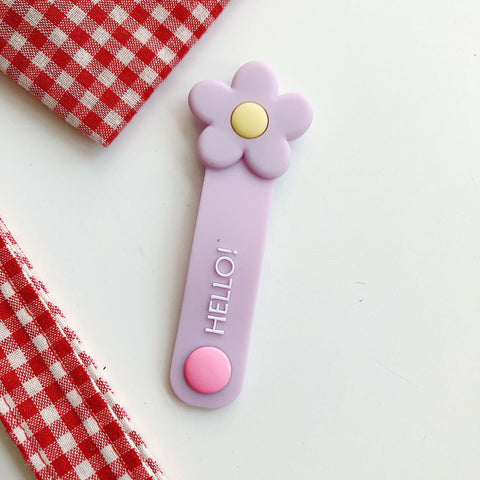 For Phone USB Line Buckle Cute Silicone Flower Cable Organizer Winder Wire Protector Cable-PA00877-Veeddydropshipping