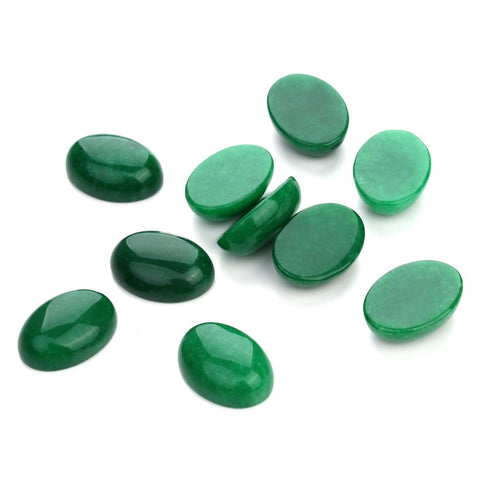 Natural Stone Oval Flat Back Cameo Cabochon Spacers For Jewelri Making-JW01597-Veeddydropshipping