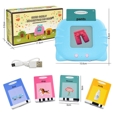 Kids Audio Electronic Cards Book Cognitive Talking Flash Cards Early Education-TB00496-Veeddydropshipping