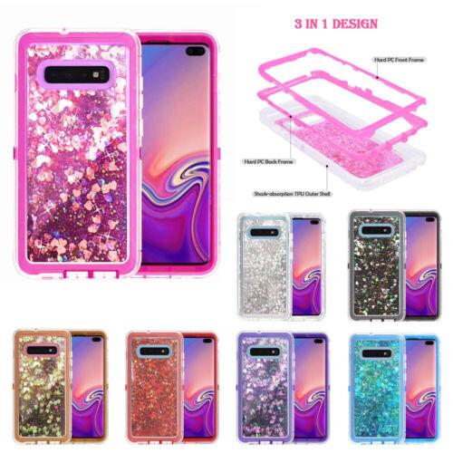 For Samsung Galaxy S10e S10 S10+Plus Defender Liquid Glitter Case Cover-PA00094+Veeddydropshipping