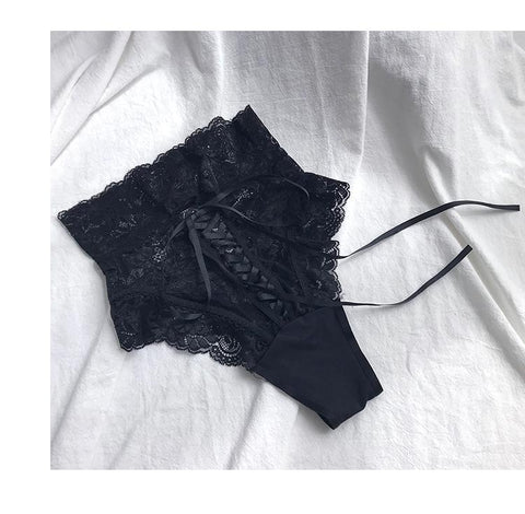 Ladies sexy high waist lace panties-WF00901-Veeddydropshipping