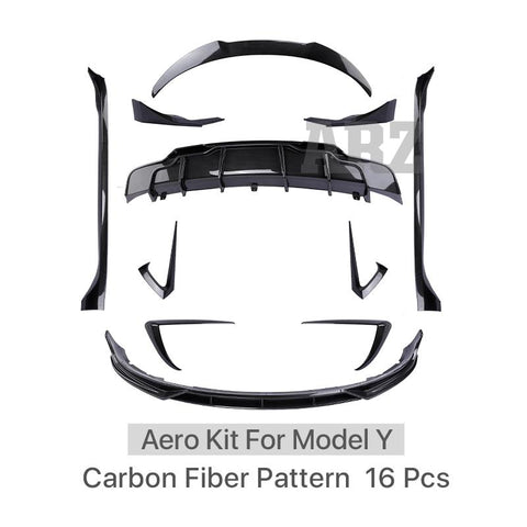 For Tesla Model Y 3 2016-2022 Body Kit Carbon Fiber Rear Diffuser Spoiler-AM00096-Veeddydropshipping