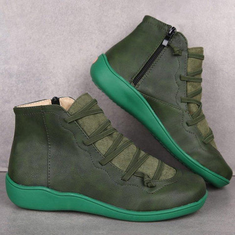 Spring Flat Shoes Female Casual Short Boots Fashion-BS00976-Veeddydropshipping