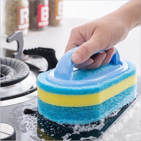 Kitchen Sponge Wipe with Handle Cleaning Brush-HA01082-Veeddydropshipping