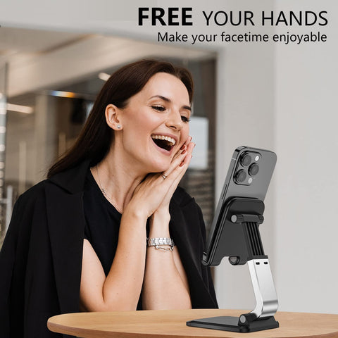 Cell Phone Stand for Desk, Foldable Phone Holder Height Angle Adjustable, Compatible-PA00548-Veeddydropshipping