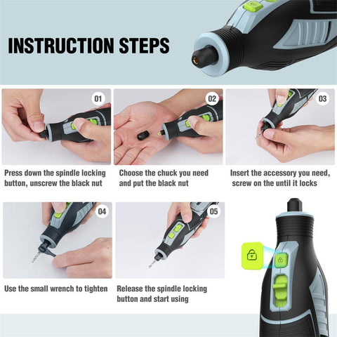 Wireless Rotary Tool with Engraving Accessories-TI00021-Veeddydropshipping
