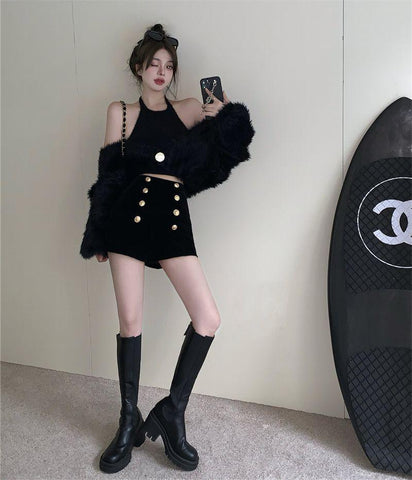 Black Shorts Women Skinny Sexy-Veeddydropshipping