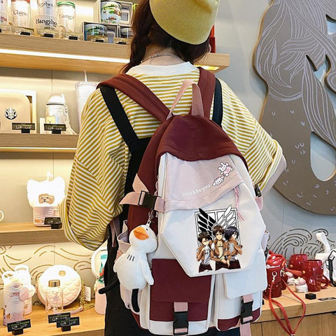 Manga Cartoon Schoolbag Mochila Kawaii Funny Girls Boys Bag Large-BS00273-Veeddydropshipping