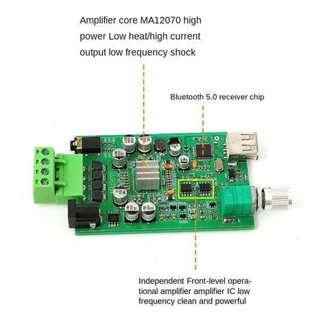 Infineon MA12070 80WX2 HIFI Stereo finished power amplifier board -CE00908-Veeddydropshipping