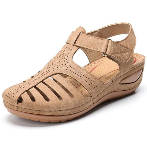 Retro Walking Shoes Slip On Beach Shoes Woman Slipper Soft-BS00865-Veeddydropshipping