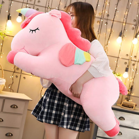 25-100CM Kawaii Giant Unicorn Plush Toys Cute Stuffed Animal Soft Sleep-TB01545-Veeddydropshipping