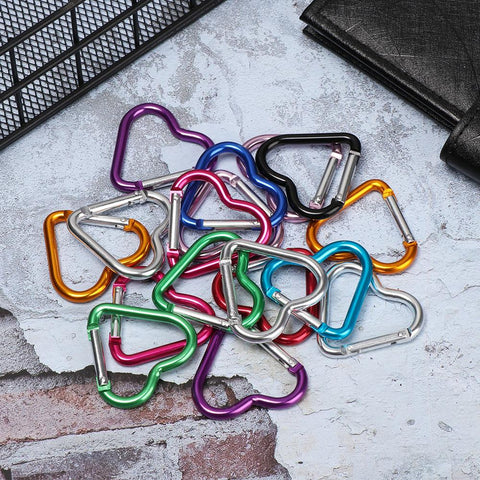 Heart-shaped Buckles Carabiner Water Bottle Hanging Clip-HA00044-Veeddydropshipping