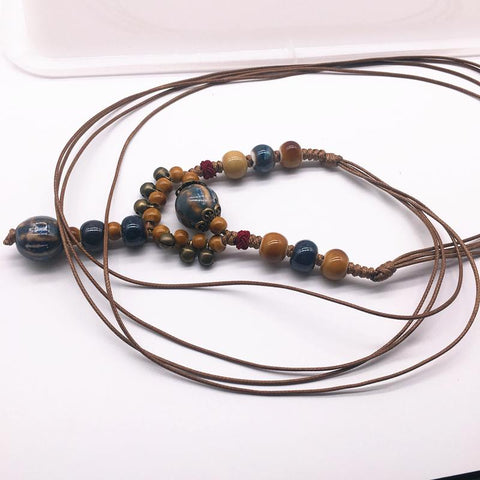 Fashion Ceramics Beads Pendant  style Long Necklace-JW01280-Veeddydropshipping