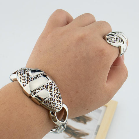 18K Gold Plated Bracelet Jewelry Nigerian Wedding Party  -JW00299-Veeddydropshipping